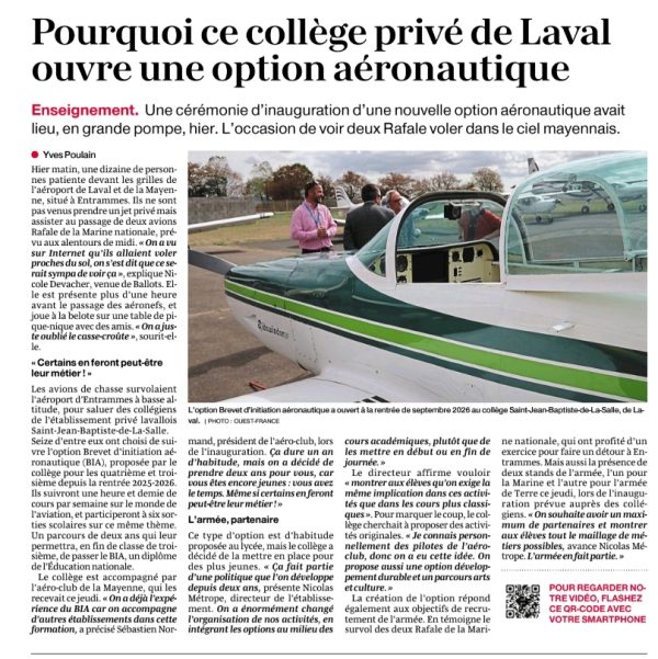 Article Ouest France BIA